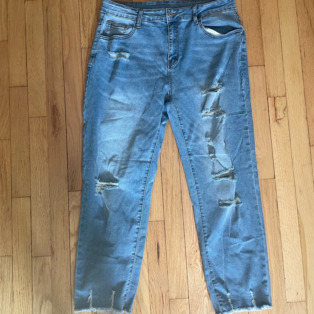 Distressed Blue Jeans size 16